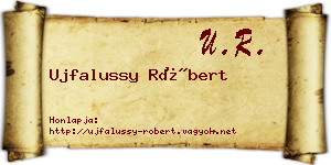 Ujfalussy Róbert névjegykártya