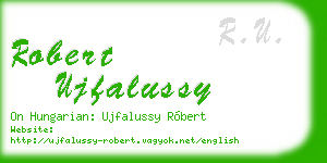 robert ujfalussy business card